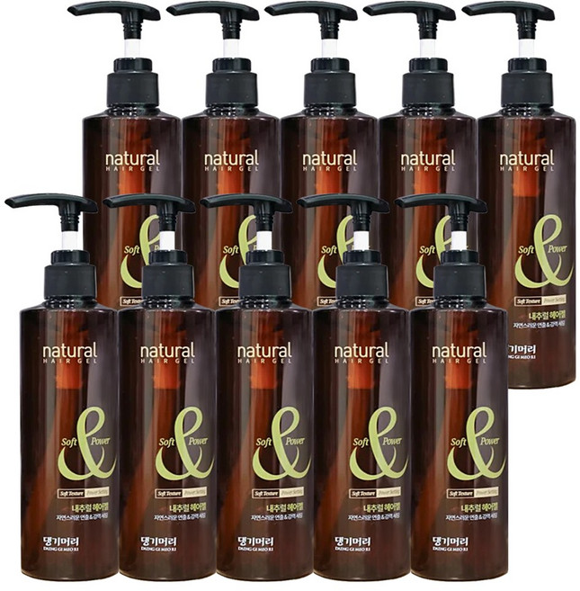 댕기머리 내추럴 헤어젤, 10개, 250ml