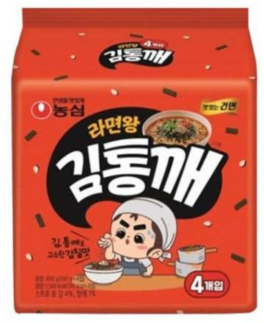 농심 고시원 자취템 야식 라면왕김통깨(100g) pc방 만화방 해장, 3개