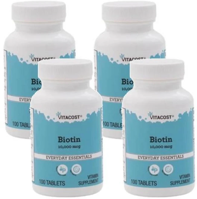 Vitacost 비타코스트 비오틴 10000mcg 100정, 2개 - 쿠팡