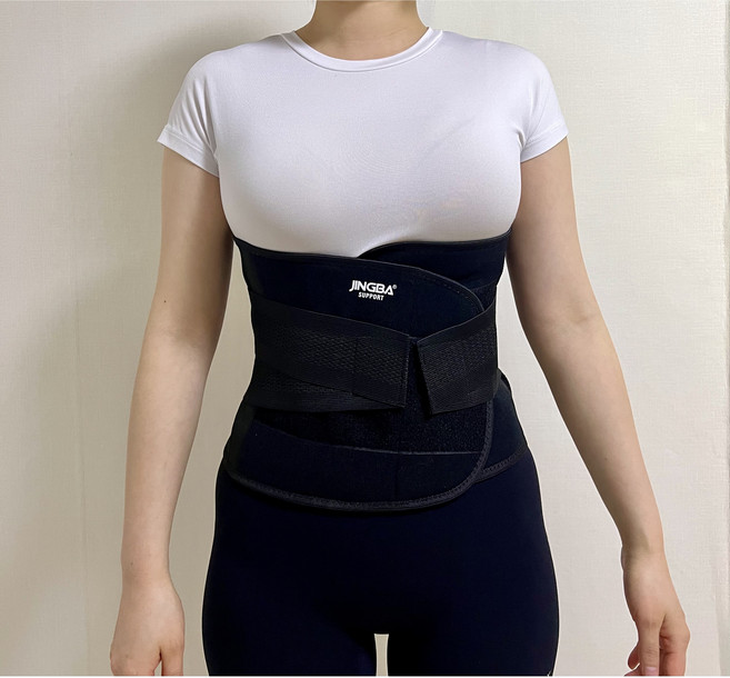 코어가드 메쉬 허리보호대 얇은 복대 블랙, 1개