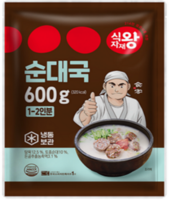 식자재왕 순대국, 600g, 3개