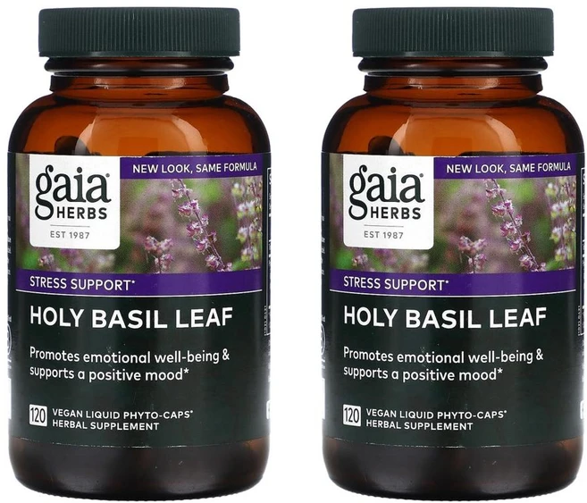 가이아 허브 홀리 바질 리프 캡슐, 120정, 2개 - 쿠팡