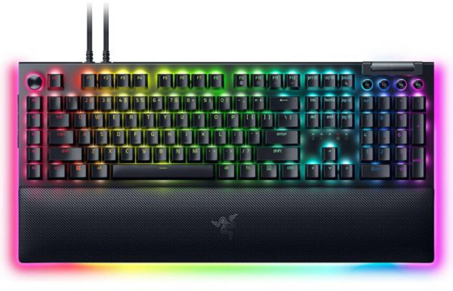 Razer 블랙위도우 V4 기계식 게임 키보드: 그린 스위치 촉각 및 클릭감 - 크로마 RGB 6개의 매크로 키 120919, BlackWidow V4 Pro, Green Switches - Tactile & Cli