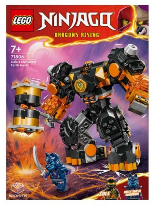 레고 닌자고 71806 콜의 엘리멘탈 어스 로봇, 혼합색상, 1개