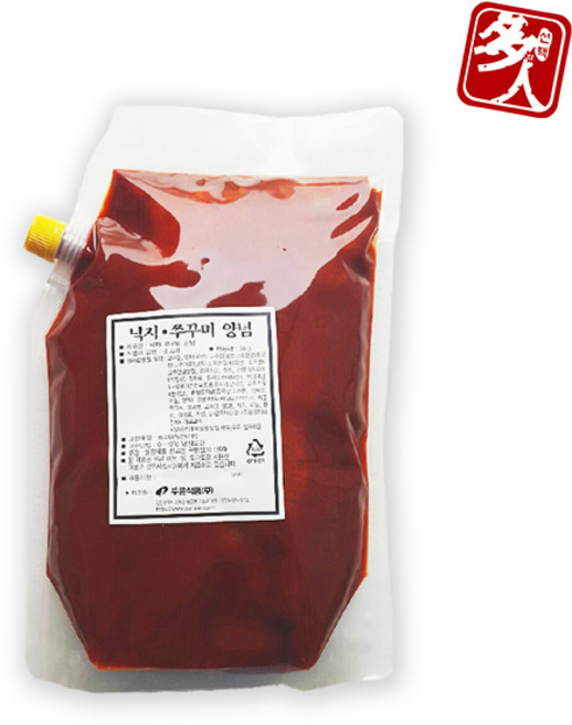 [다인] 낙지 쭈꾸미 볶음양념2kg_낙지볶음 양념 소스, 2kg, 1개