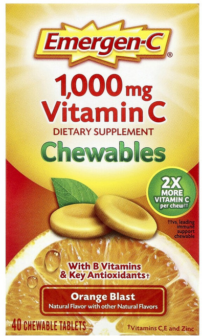 이머전씨 비타민C 츄어블 오렌지 블라스트 500mg 40정, 1개