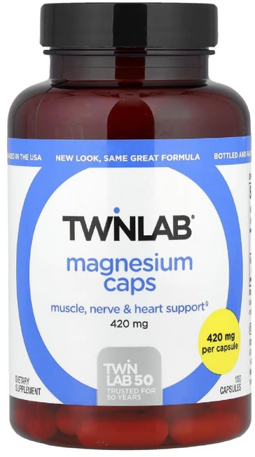 트윈랩 마그네슘 캡슐 Twinlab Magnesium Caps 420mg 100정, 1개 - 쿠팡