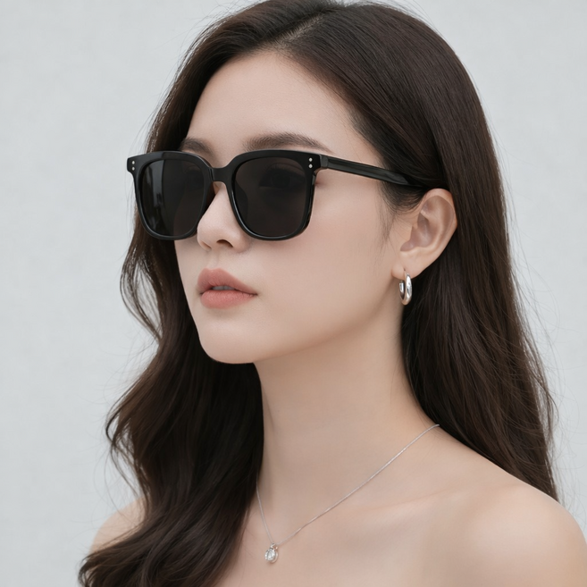 데일리코브 사각 프레임 편광 선글라스 야외 UV400 차단 남녀공용