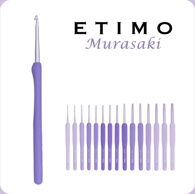 튤립 에티모 무라사키 라벤더 모사용 코바늘, 8／0, 1개