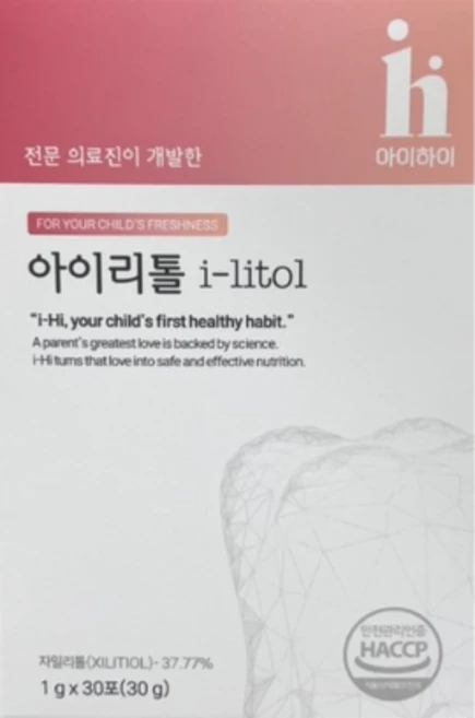i-hi 아이하이 i-litol 아이리톨 1g x 30포 30g 어린이 구강 잇몸 유산균 - 쿠팡