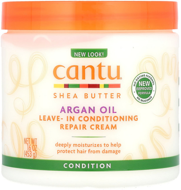 Cantu 아르간오일 리브인 컨디셔닝 리페어 크림 453g(16oz), Cantu아르간오일리브인컨디셔닝리페어크림453g16oz, 453g, 1개