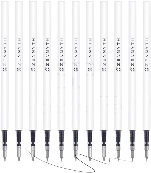 제니스 간호사펜 리필심 저점도 0.5mm, 1팩, 블랙 10개입 - 쿠팡