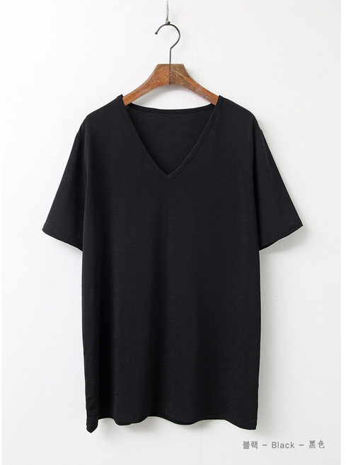 [아이엠수]리얼 냉장고 브이넥 반팔티