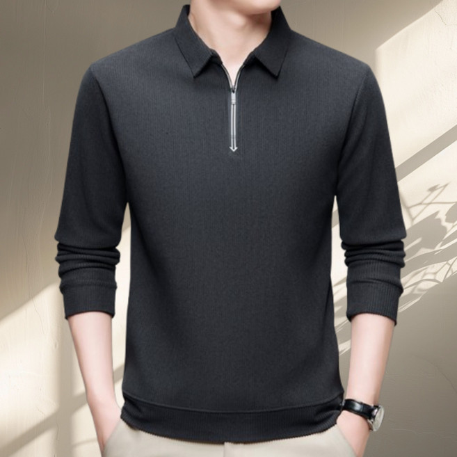 코엑티 남성 겨울 골덴 골지 기모 지퍼 카라 스웨터
