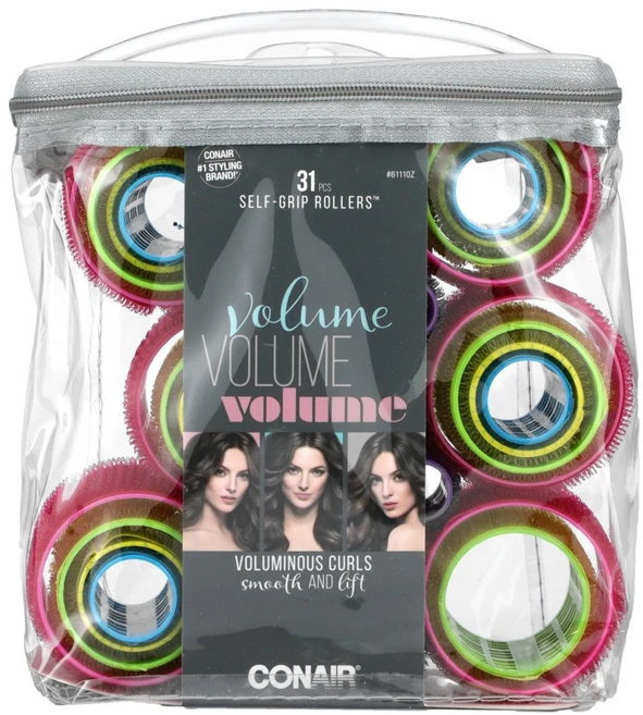 Conair 헤어 액세서리 셀프그립 롤러 볼륨 컬 31개, 1개 - 쿠팡