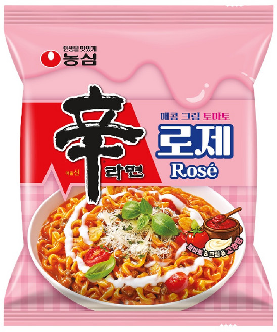 신라면 로제 134g, 4개