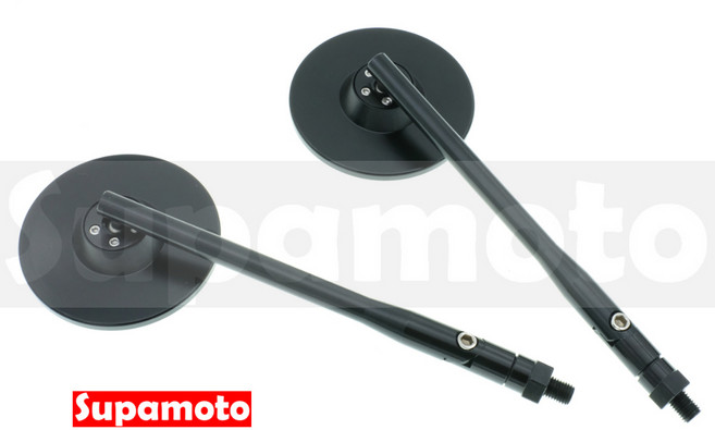 Supamoto M172 CNC 圓形復古後照鏡 後視鏡 老山車 CB350 CT125 CUB 通用改裝, 1個, 一對2邊 (螺絲8正反)