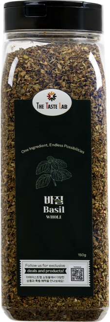 더테이스트랩 바질 가루 럽드 허브 향신료, 1개, 150g