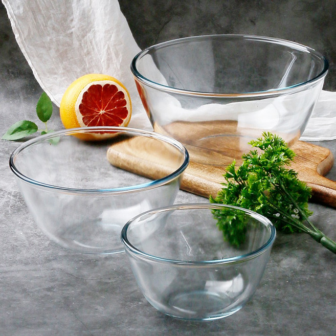 내열 강화 오븐 베이킹 유리 믹싱볼 3P세트