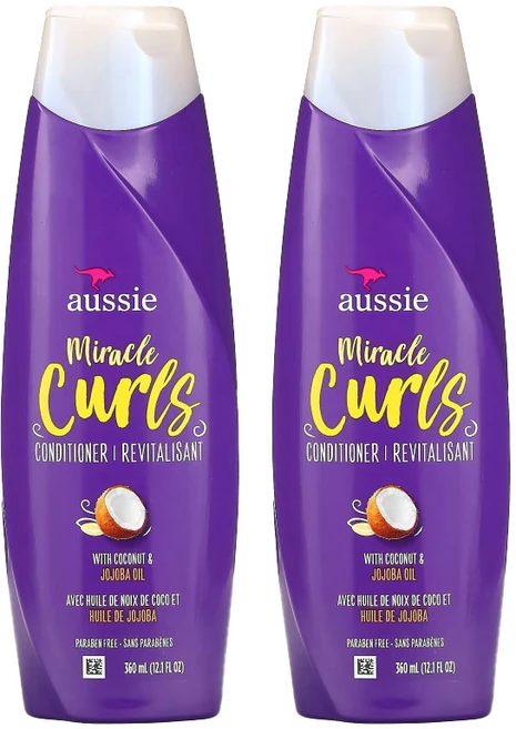 어씨 미라클 컬스 컨디셔너 코코넛 및 호주산 호호바 오일 함유, 2개, 360ml - 쿠팡