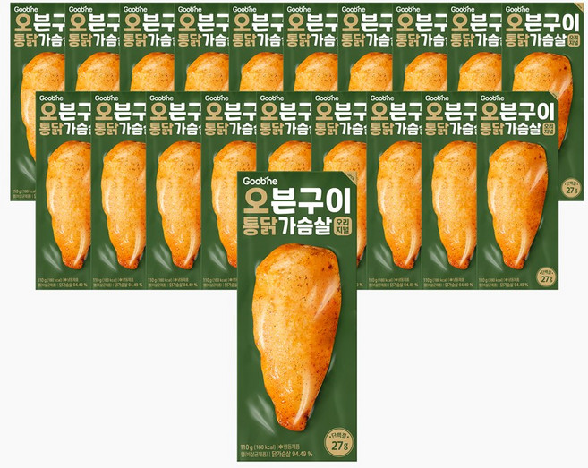 굽네 오븐구이 통 닭가슴살 오리지널 110g, 20개