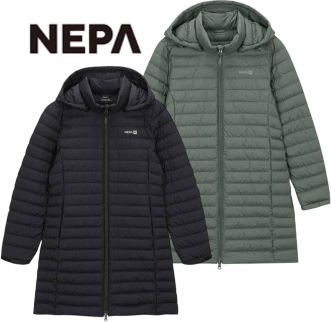 [매장발송] 네파 여성 경량패딩 롱패딩 구스다운 경량 자켓 간절기 보온 후드 베이직 등산 캠핑 둘레길 산책