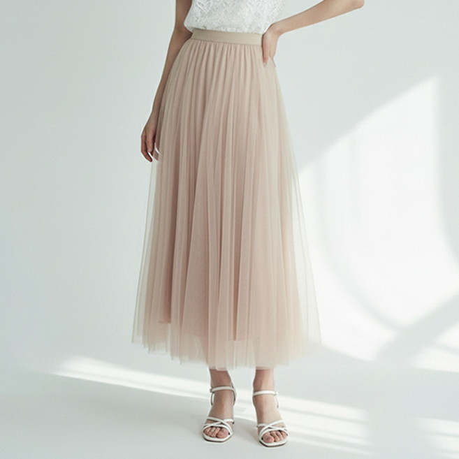 레몬소울 슈가 플레어 롱 샤 스커트