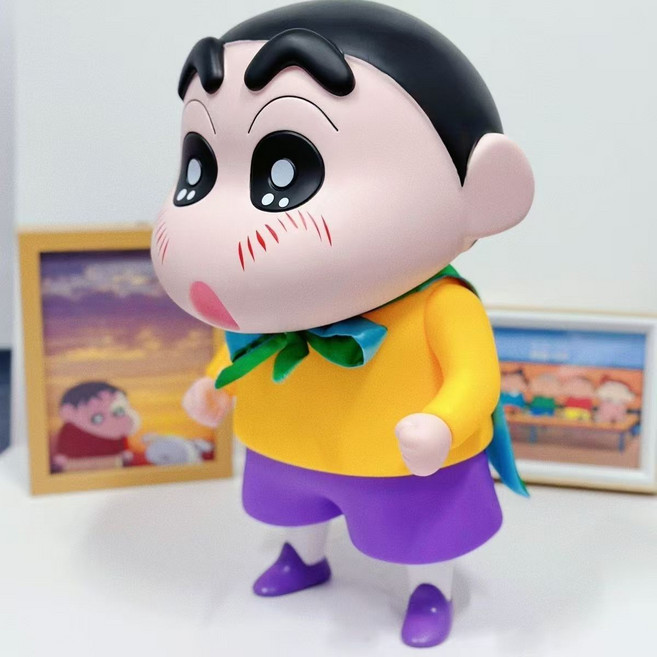 Palm treer 망토 짱구 대형 피규어 짱구 인형 실내 장식품 선물 40CM, 망토*짱구39cm