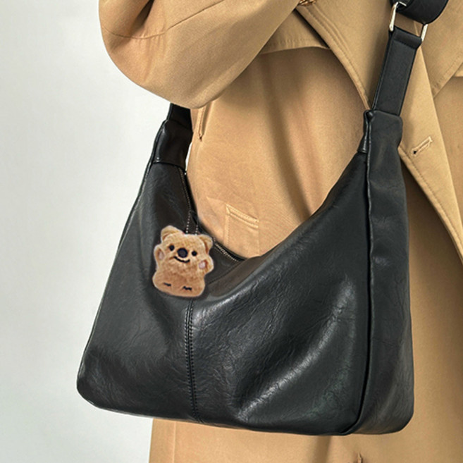 BSHAANS 여성 가죽 크로스백 캐주얼 숄더백 옆으로 매는 가방