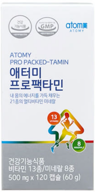 애터미 프로팩타민 120캡슐 (2개월분) 멀티비타민, 3개, 60회분