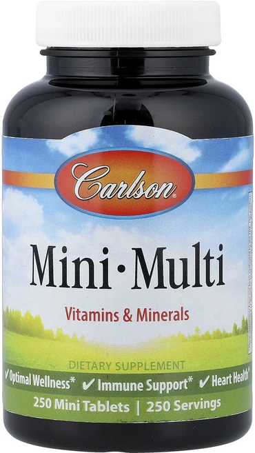 칼슨 미니 멀티 250 미니정, 5개, 250정 - 쿠팡