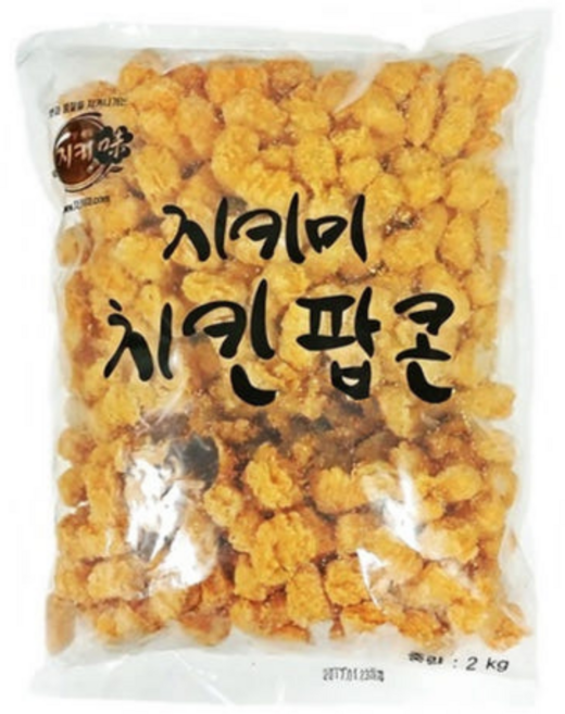 지키미팝콘치킨 콜팝 대용량 전문점 분식집 업소용 치킨텐더너켓 PC방 대용량 식자재 2kg, 2개