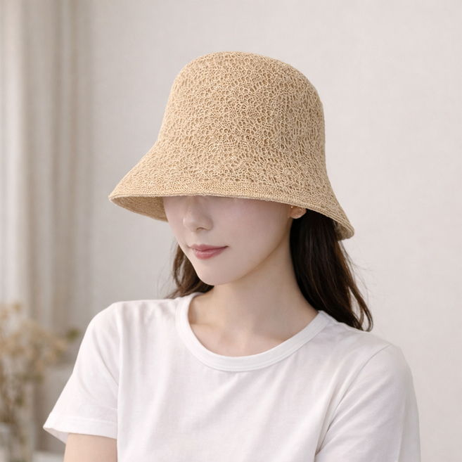 윙드 펀칭 벙거지모자 접이식 버킷햇