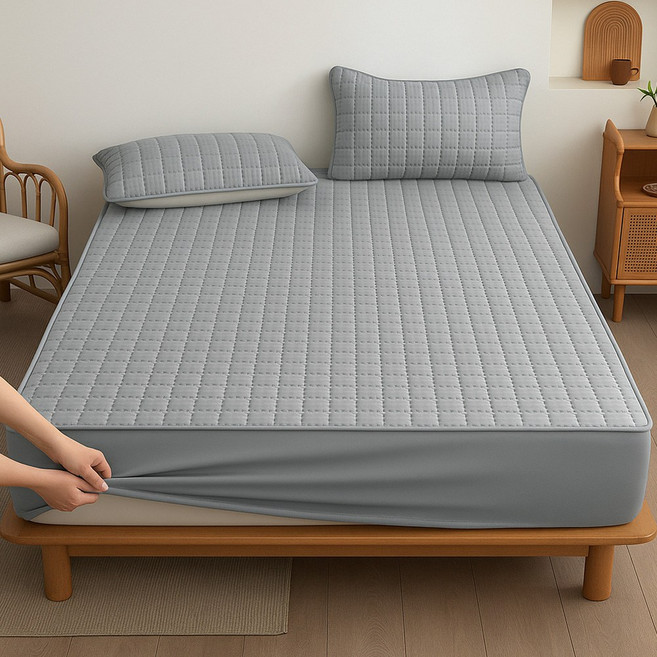 베오라 순면 40수 누빔 침대 매트리스 방수커버