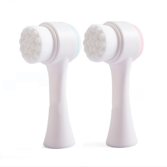라이프핵 고급 모공 클리닝 듀얼 미세모 세안 브러쉬 모공 브러쉬, 2개