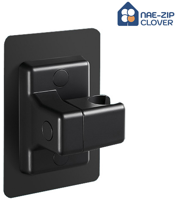 초강력 접착식 샤워기 거치대 고급형, 1개, 고급형 블랙