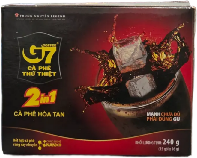 베트남 G7 2in1 인스턴트 커피믹스, 16mg, 15개입, 3박스