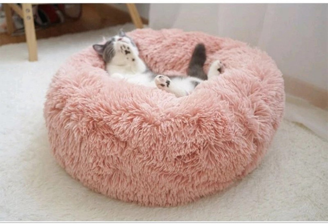 寵物窩 貓窩 狗窩 長毛絨超柔窩 貓咪睡窩, 1個