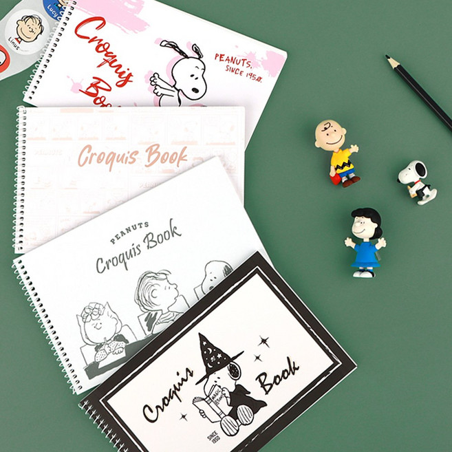 피너츠 스누피 크로키북 (4 option), 그린 (8809973116631)