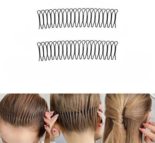 슈리팜 똥머리 잔머리 헤어정리 고정핀, 2개, M(10cm)