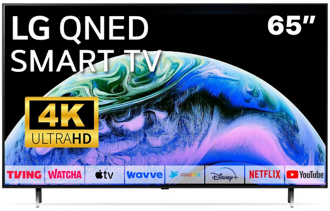 LG 65인치(163cm) TV QNED LED 스마트 4K UHD TV 65QNED70 미러링 넷플릭스 유튜브, 고객직접설치, 스탠드형, 65인치