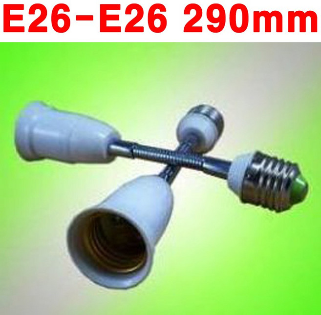 E26-E26 190/290/390/490/590mm 자바라소켓, E26-E26 290mm, 1개