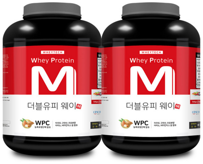 웨이테크 더블유피 웨이 M 고함량 단백질보충제 WPC/프로틴 헬스보충제, 1.2kg, 2개, 04.더블유피 웨이 M