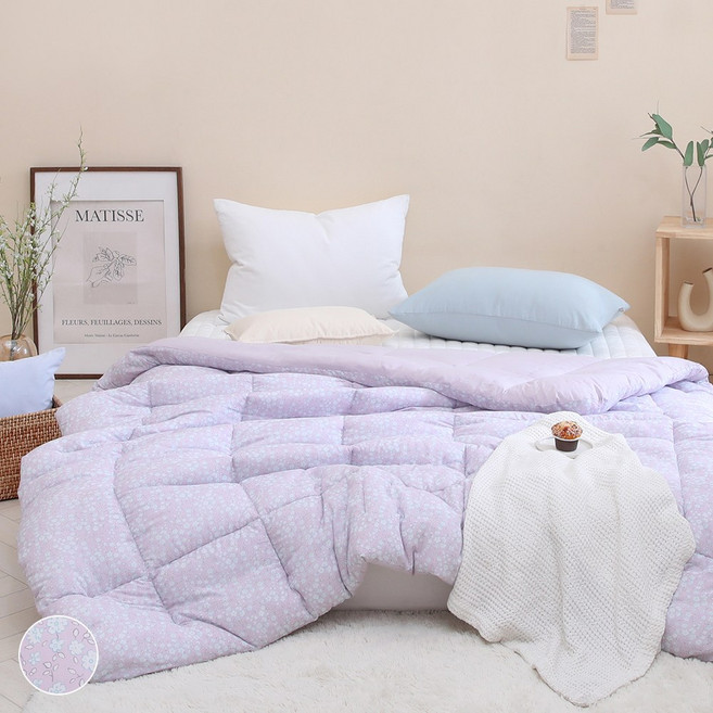 [올리비아데코]뉴클레어 식물성섬유 60수 아사 차렵이불(Q)