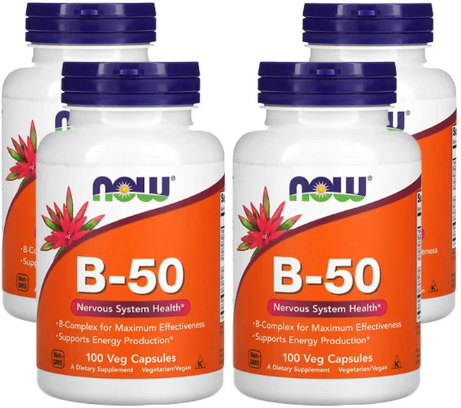나우푸드 B-50 식물성 캡슐 100정, 4개 - 쿠팡
