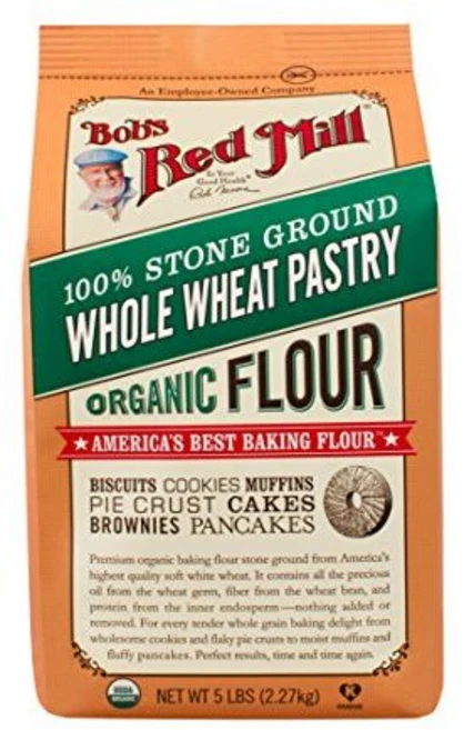 밥스 레드 밀 유기농 페이스트리 가루 통밀 5 파운드 Bob's Red Mill Organic Pastry Flour Whole Wheat 5 lb, 1개 - 쿠팡