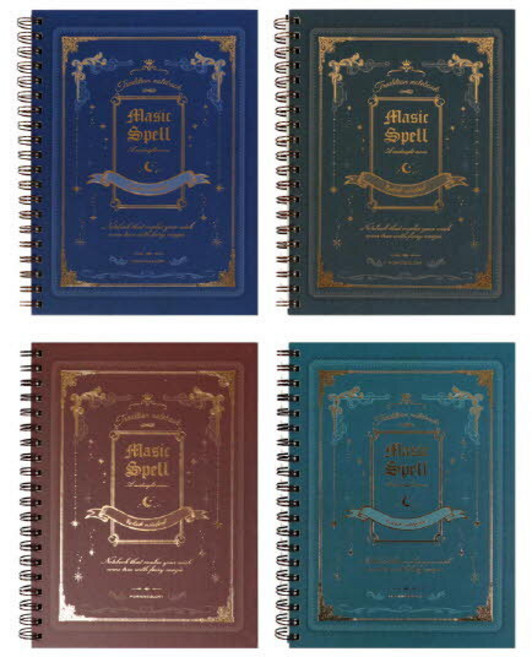 모닝글로리 하드 커버 스프링 노트 마법사 ver.2 16절 좌철, 단품