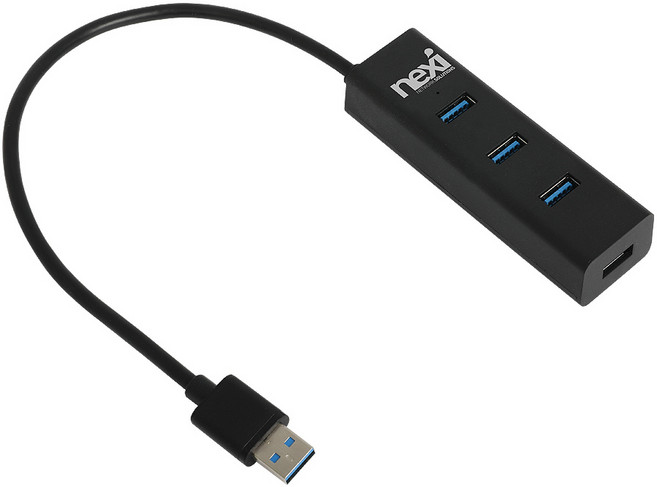 NEXI NX1294 USB3.0 4포트 허브(NX-UH304P), 블랙, 1개