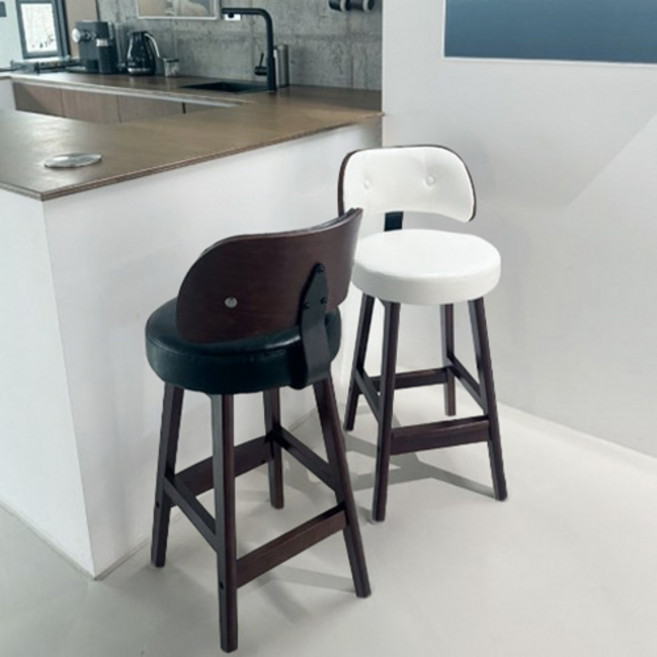 코지테일러 아일랜드 식탁의자 자이언트 홈바의자 B137, 블랙, 1개