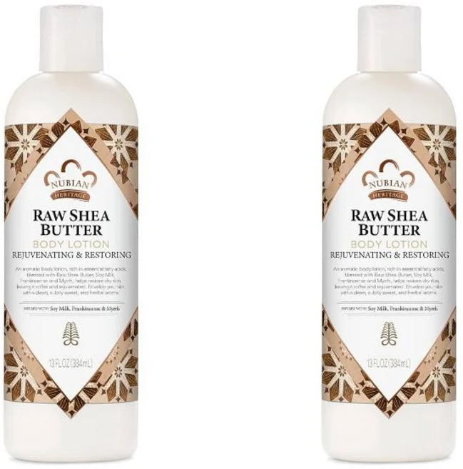 Nubian Heritage 누비안 헤리티지 로 시어 버터 바디 로션 384ml 2팩 - 쿠팡